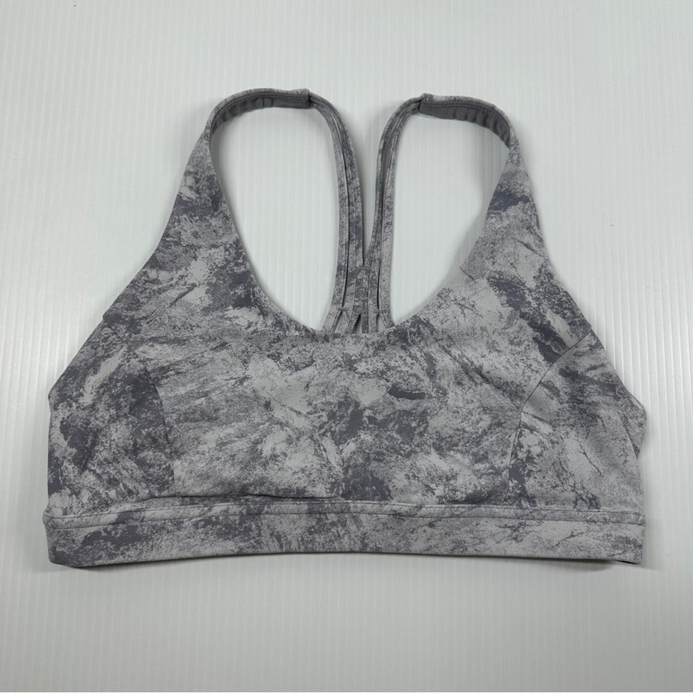 Gray Marble Sports Bra